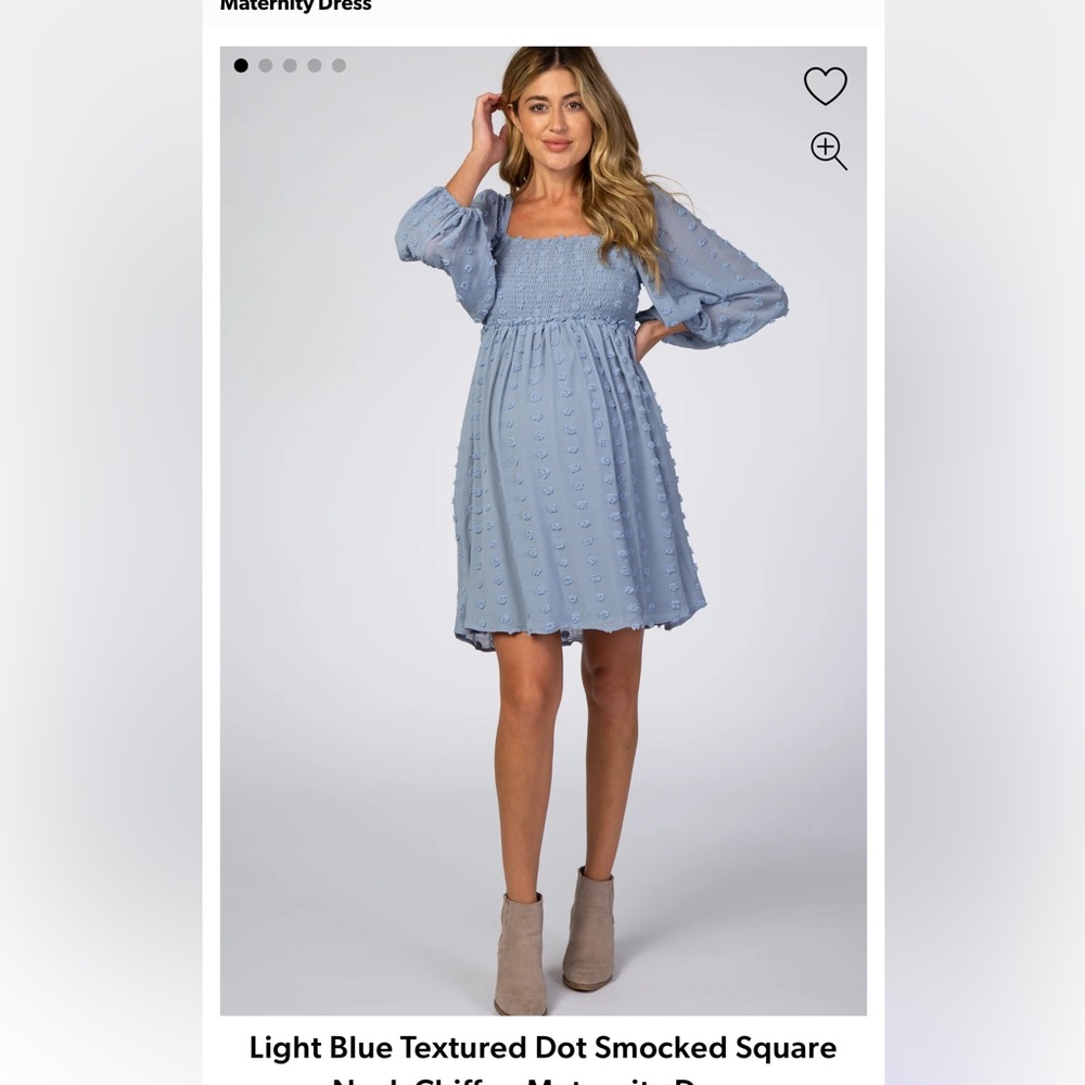 Blue Dot Maternity Dress